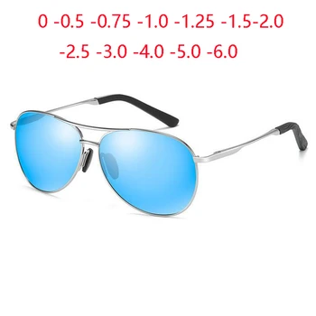 0 -0.5 -0.75 -1.0, Lai -6.0 Ovālas Formas Saulesbrilles Vīriešiem Polarizētās Krāsains Tuvredzība Objektīvs Recepšu Saulesbrilles Vīriešu 2588