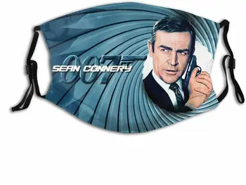 007 Manu Mīlestību Auduma Sejas Maska 3D Unisex Viens Izmērs Mazgājams Atkārtoti