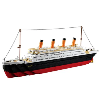 0577 Pilsētas RMS Titanic Laivu Kuģa Nosaka Modeļu Veidošanas Komplekti Bloki 1021pcs DIY Hobiji Izglītības Bērniem, Rotaļlietas Bērniem, Ķieģeļi