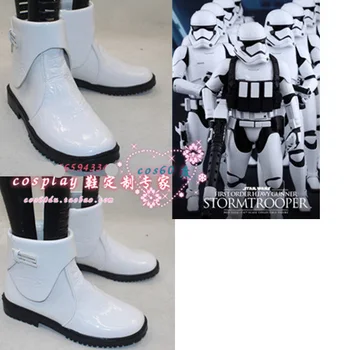 1:1 Star Wars Stormtrooper Balts Cosplay Kurpes vētra karaspēks balti zābaki Baltā karavīra lomu kostīmi, apavi, liela izmēra