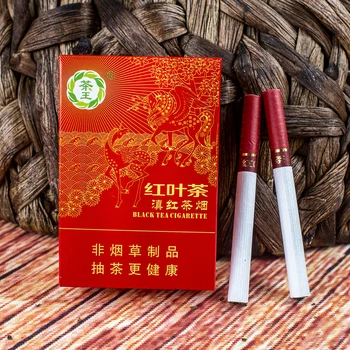 10 Pakas Ķīnas Melnā Tēja Dūmu Aromterapijas Atmest smēķēšanu Artefakts Sarkanu Lapu Tēja Cigarete Nav tabakas Izstrādājumu Bez Nikotīna