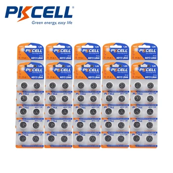 100pcs/10cards PKCELL veica grozījumus 13.ag LR44 357A S76E G13 Pogu Monēta Šūnu Baterija 1,5 V Sārma Par kalkulators elektrisko termometru