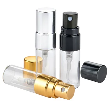 100PCS/Daudz 2.5 ml atkārtoti uzpildāmi Smaržu Pudele Tukša Mini Spray Pudele Alumīnija Smaržu Pudeles Pulverizators Ceļojumu Tvertnes Sūknis