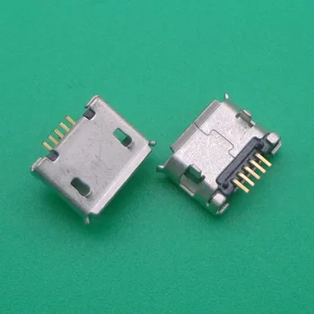 100x New augstas kvalitātes Micro USB Savienotājs Ligzda ligzda Tips 5Pin SMT Asti Uzlādes kontaktligzda PCB Kuģa