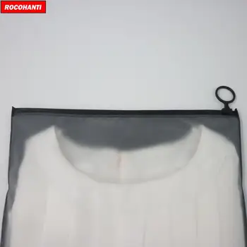 100X Pasūtījuma Melnas Matētas Plastmasas Ziplock Soma Matēta PVC Zip Lock Dāvanu Iepakojuma Maisiņi Resealable T-kreklu apdruka , Apģērbu
