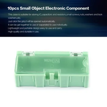 10pcs Mazs Instruments, Skrūves Objektu Elektronisko Sastāvdaļu Uzglabāšanas Kaste Lab Ja SMT SMD Automātiski Plāksteris Konteineru