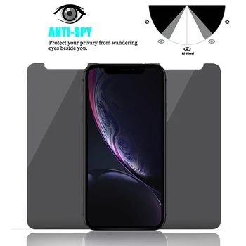 10Pcs Privātuma Rūdīts Stikls iPhone 11 Pro Max Screen Protector For iPhone X XR XS Max 7 8 6S Plus Anti Peeping Aizsargātu Filmu