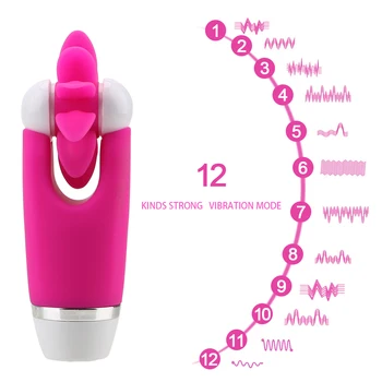 12 Ātrumu Mēles Laiza Vibrators Sievietes Masturbator Dzelksnis Klitora Stimulators Rotācijas Mutvārdu G-spot Masāža Seksa Rotaļlietas Sievietēm
