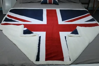 130cm*150cm Kanāda, ASV, ASV, UK ANGLIJA BRITU karoga vilnas plīša mākslīgās kažokādas, tv dīvāns dāvanu segu mest pledi segas