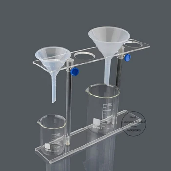 1GB Organiskā Stikla Piltuves Stāvēt PMMA Atbalsta Plaukts Lab Krājumus ar 2holes vai 4holes Poru izmērs 55mm
