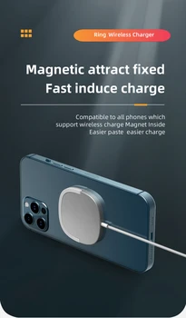 1pc Magnētisko Bezvadu Lādētāju Darbvirsmas Turētājs iPhone 12 Pro Max 12Mini 15W Qi Magsafing Ātra Uzlāde Samsung Xiaomi