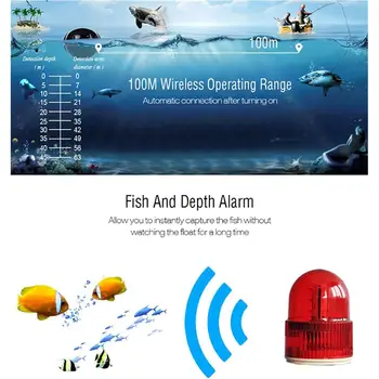1pc Smart Portatīvo Dziļums Fish Finder ar 100M Wireless Sonar Sensors Echo Sounder LCD Fishfinder Ezera Jūras Zvejas Sālsūdens