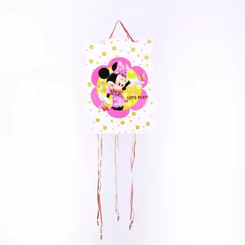 1set Minnie Mouse Papīra Pinata Krāsains Bērnu Dušas Bērniem Dzimšanas dienas ballīti DIY Apdare, Apdares Pinata 49x27cm Lielums Grupa Krājumi