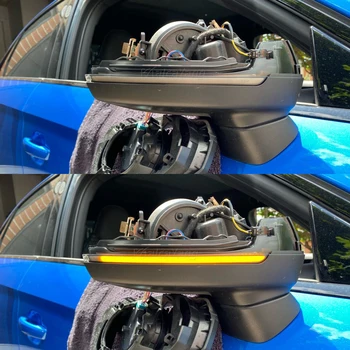2 gabali LED Dinamiskais Pagrieziena Signāla Gaismu Sērijveida Sānu Spoguļi Indikators Blinker Audi A3 8V S3 RS3 2013 2016 2017