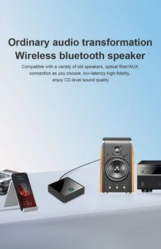 2 in 1 Bluetooth 5.0 Raidītājs Uztvērējs TV Skaļrunis, 3,5 mm AUX Toslink Optiskā Adapteri Audio Mūzikas Bezvadu Raidītājs Uztvērējs