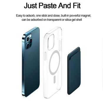 2 IN 1 Pārredzamu Magnētisko Gadījumā + Maks, Kartes Soma, iPhone 12 Pro Max Mini Magsafe Magnēta Karšu Turētājs iPhone 11 Pro Max