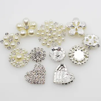2018 Modes 11pc sudraba kombinācija sakausējuma pērle rhinestone pogas kristālu broša ielūgums kāzām, Līgavas pušķi rotā
