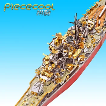 2019 Piececool Laivu modeļi 3D Metāla Nano Puzzle KONGOU Battleship Modelis Komplekti DIY 3D Lāzera Griešana Modeļa Jigsaw Rotaļlietas Bērniem