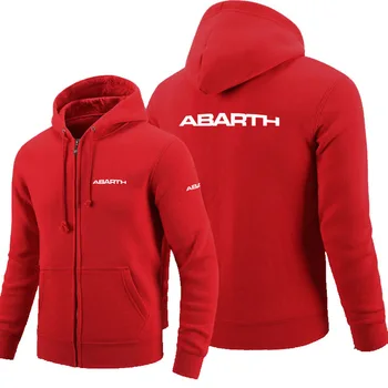 2020NEW Abarth logo rāvējslēdzēju sporta Krekls Vīriešiem Rāvējslēdzēju Hoodies Rudens pelēkā vārna Ziemu Modes Gadījuma Apģērbi