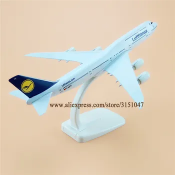 20cm Modeļa Lidmašīnas Gaisa Lufthansa B747 Boeing 747-8 Airways Aviokompānijas Metālu Sakausējumu Plaknes Modeli Lējumiem Gaisa kuģa