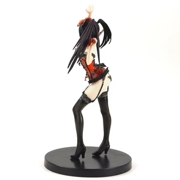 24cm Kurumi Tokisaki Seksīga Meitene Statuetes PVC Rīcības Attēls Kolekcionējamus Modelis Rotaļlietas