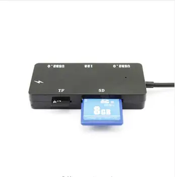 2gab/1gb Micro USB OTG Dual Port Hub & TF/SD Karšu Lasītājs Ar Maksas Portu Planšetdatoru un Mobilo Telefonu