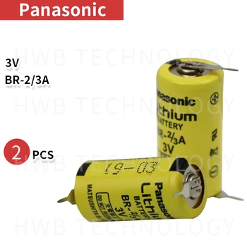 2gab Jaunu Oriģinālu Panasonic BR-2/3A Ar tapām 3 V 1200mAh PLC Li-ion Baterijas FANUC Bezmaksas Piegāde