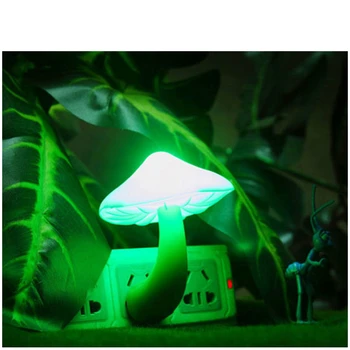 2GAB LED Sēņu Nakts Gaisma MUMS/ES Plug Sensoru Kontroles Dzeltena/Zila/Zaļa/Sarkana/Krāsains Apgaismojums, Ziemassvētku/Valentine Dāvanu