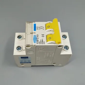 2P DC 600V Circuit breaker MCB C līkne vienpola līdzstrāvas drošinātājs (PV