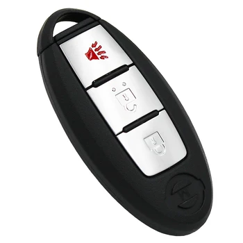 3 pogas, keyless-go 2+1 pogu tālvadības atslēgu FSK 434 MHz PCF7953XTT mikroshēmu Jaunu Nissan X-trail S180144105 ar ievietojiet atslēgu