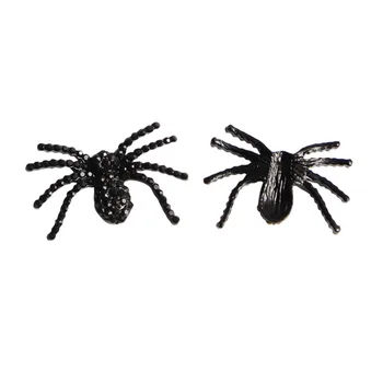 30*20mm flatback rhinestone spider pogu Halloween 10PCS BTN-5633