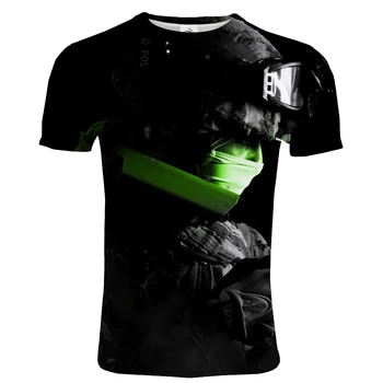 3D Drukāts T-krekls Jaunu Call of Duty Modern Karš vīriešu modes spēles stilu, ielu modes vīriešu Hip Phop T-krekls Cod Atpūtas telpa