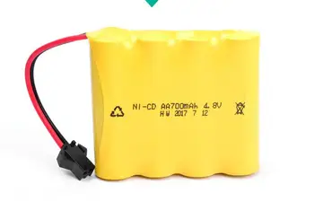 4.8 V 700mAh Tālvadības rotaļlieta elektriskā apgaismojuma apgaismojuma drošības iekārtu 4*AA NI-MH akumulatoru RC ROTAĻLIETAS akumulatora grupu