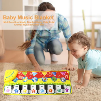 4 Stili Mūzikas Paklājiņš ar Dzīvniekiem Balss Bērnu klavierspēles Paklāju Mūzikas Instrumentu Spēle Rotaļlietas Agri Izglītības Rotaļlietas Bērniem Dāvanu