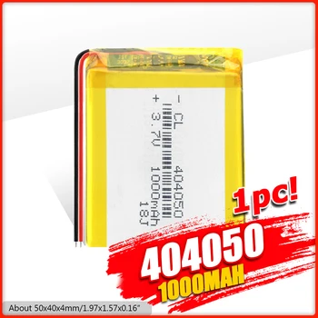 404050 Litija Polimēru Baterija Uzlādējams Li-Po 1000mAh 3,7 V Šūnas Tahogrāfa Bluetooth skaļruni, Rotaļlietas, LED Lampas, PDA Kamera