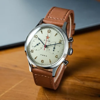 40MM Polit 1963 luminou skatīties oficiālā versija chronograph mehāniskās vīriešu pulksteņi klasika vintage kolekcijas rokas pulkstenis sappire
