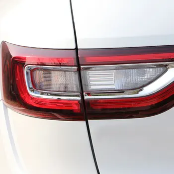 4GAB/SET Chrome Auto Aizmugurējie Lukturi Segtu Taillight Apdares Uzlīme Par Renault Koleos Samsung QM6 2017 2018 Piederumi