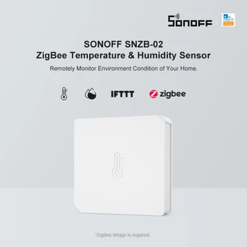 4gab SONOFF SNZB-02 ZigBee Temperatūras Un Mitruma Sensors Reālā Laika LowBattery Darbojas Paziņojums SONOFF ZigBee EWeLink APP