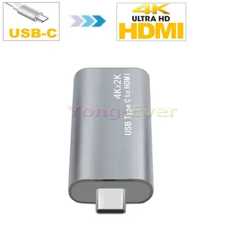 4Kx2K Tips-C USB 3.1 C Tipa Vīriešu HDMI Sieviešu 2K Izšķirtspējas Displeja Monitors Adapteris Pārveidotājs Mac Book Pro 2016 2017