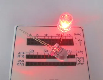 500pcs/daudz 8mm Sarkana Straw Hat LED Gaismas Diožu Ultra Spilgta Lampa ar Pērlītēm Plug-in DIY Komplektu Prakses Platleņķa