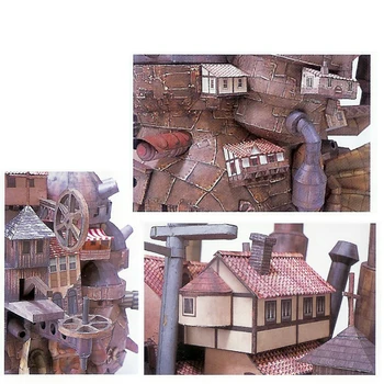 50cm Gaudot s Moving Castle Papīra Paraugs Salikt Rokas Garš Zemes Versijā Darbu Puzzle Spēles Bērniem, Rotaļlietas
