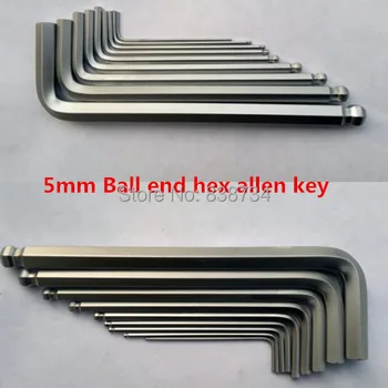 50gab 5mm hex allen uzgriežņu atslēgu bumbu beigām hex atslēgu, atslēgu allen uzgriežņu atslēga