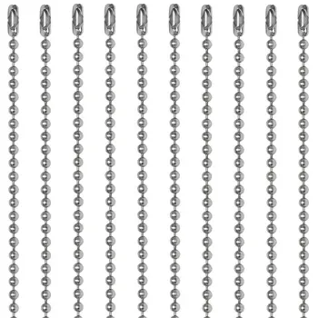50gab Niķeļa Regulējams 24 Collu Nerūsējošā Tērauda #3 Bumbu Ķēdes, Kaklarotas, Rotas Atklājumiem 2.4 mm 1983
