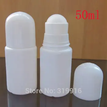 50ml balts tukšas Plastmasas Roll Uz Pudeli, 50cc dezodoranta rullītis konteineru ēteriskās eļļas Roll Par Pudeli smaržas, ķermeņa kopšanas