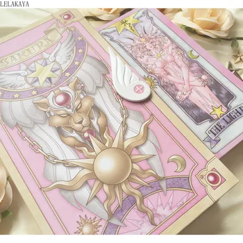 56pcs/set atmiņas Karti Sagūstītāja Sakura Anime Rīcības Attēls Iespiesti Papīra Radošo Burvju Grāmatu Kolekcija Kartes Jauki Dāvanu Komiksu Versija Rotaļlietas
