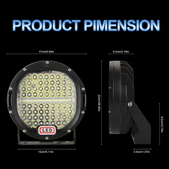7 collu Darba Gaismas LED apvidus Auto SUV 300W Kārta Vietas Plūdu Staru Melnu Rāmi Viegli Uzstādīšana Personīgo Automašīnu Elementiem