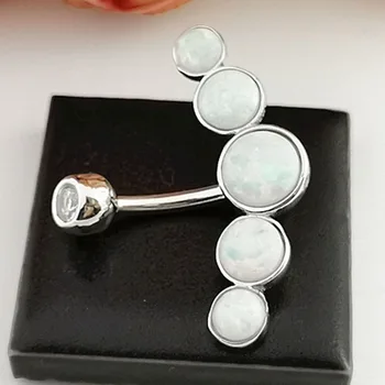 925 silver opal vēdera poga gredzenu nabas pīrsings ombligo beach ķermeņa pīrsings rotaslietas, sieviešu karstā modes beach 2020