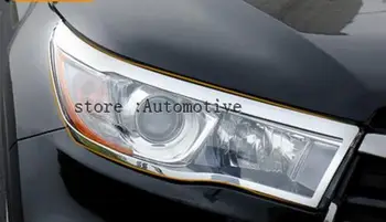 ABS Chrome Priekšējo Lukturu Lampas Vāciņu 2GAB Fit 