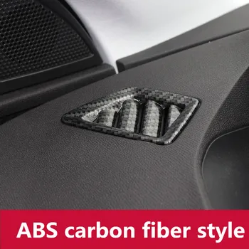 ABS Oglekļa šķiedras Auto priekšējais gaisa kondicionēšanas kontaktligzdas dekoratīvās uzlīmes Peugeot 5008 3008 2017 2018 2019 Iekšējā modificatio