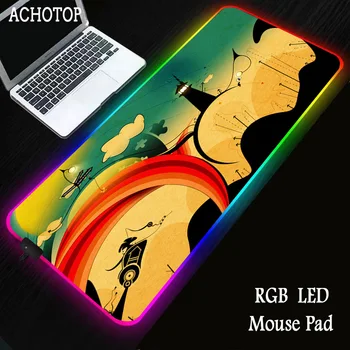 Abstraktās Mākslas RGB peles paliktnis Mīkstas Virsmas, Ūdensizturīgs Krāsains LED Apgaismojums, Spēļu Pele Pad Paklājiņš PC Datoru, Klēpjdatoru Mat
